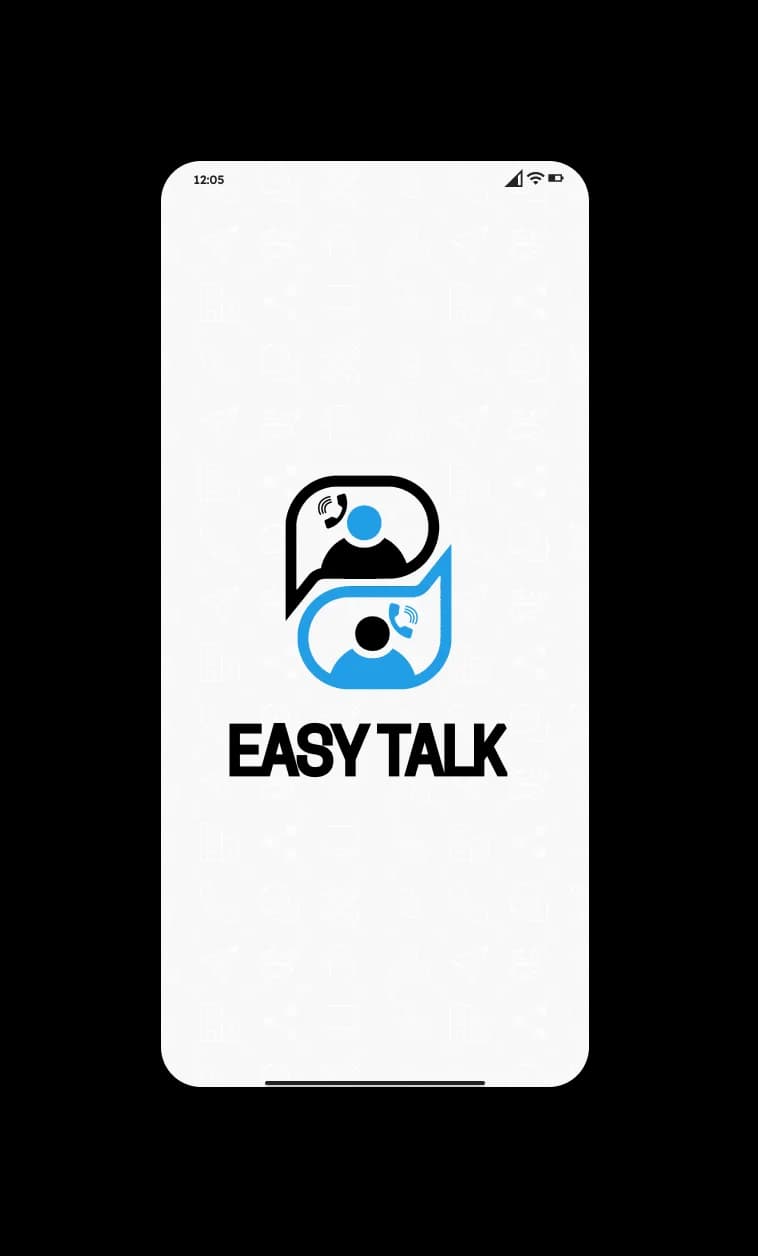 EasyTalk messaging app: splash screen with brand mark