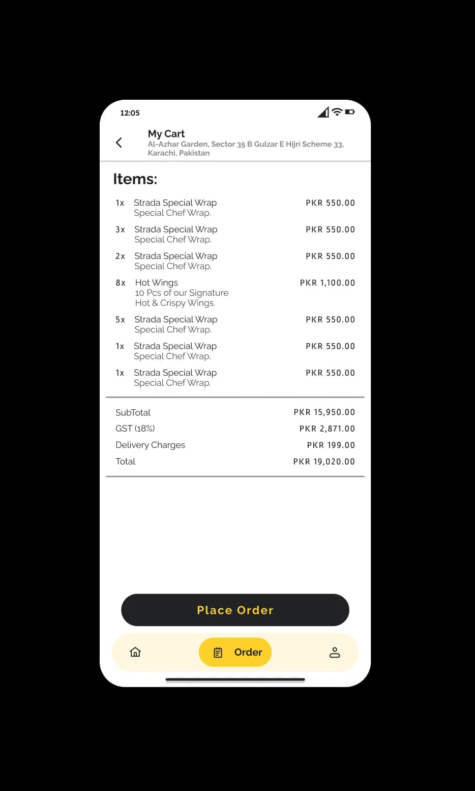 Foodiver food-delivery app: customer app home with restaurant browse
