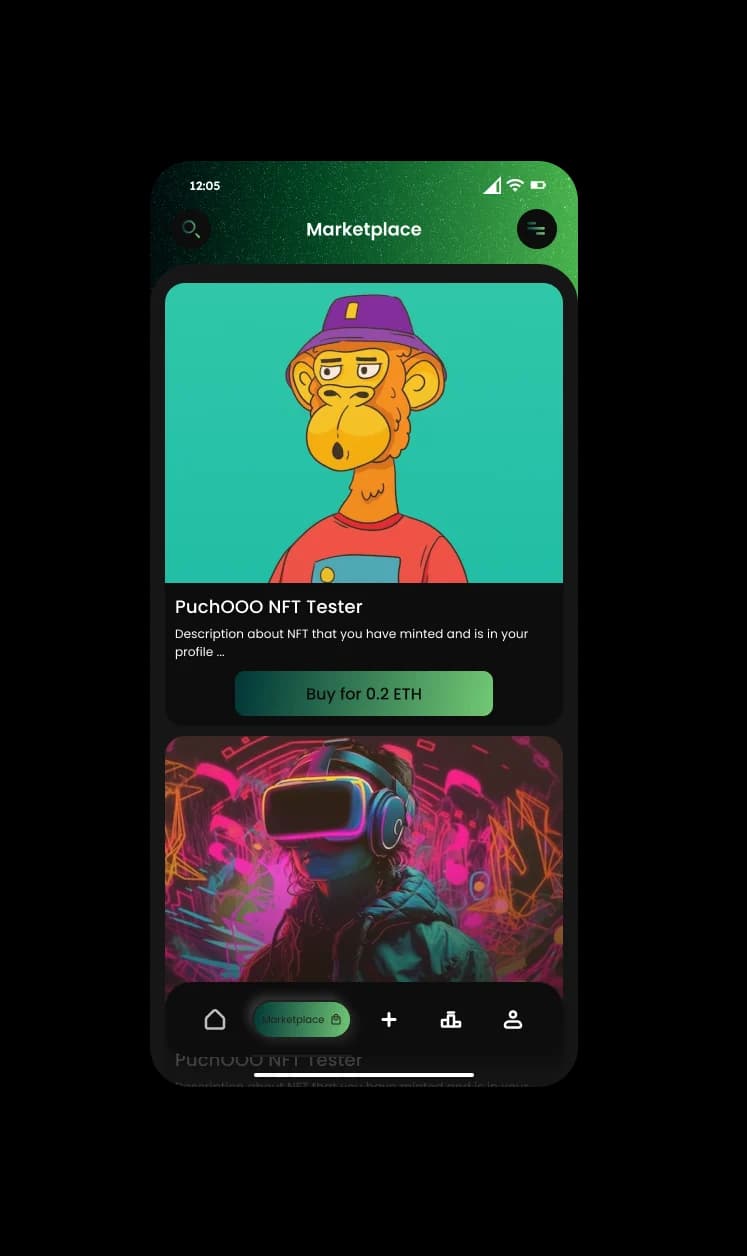 Puchooo crypto and blockchain platform: NFT marketplace with IPFS-hosted metadata via Pinata