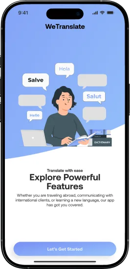 WeTranslate translation app: camera-captured text translation